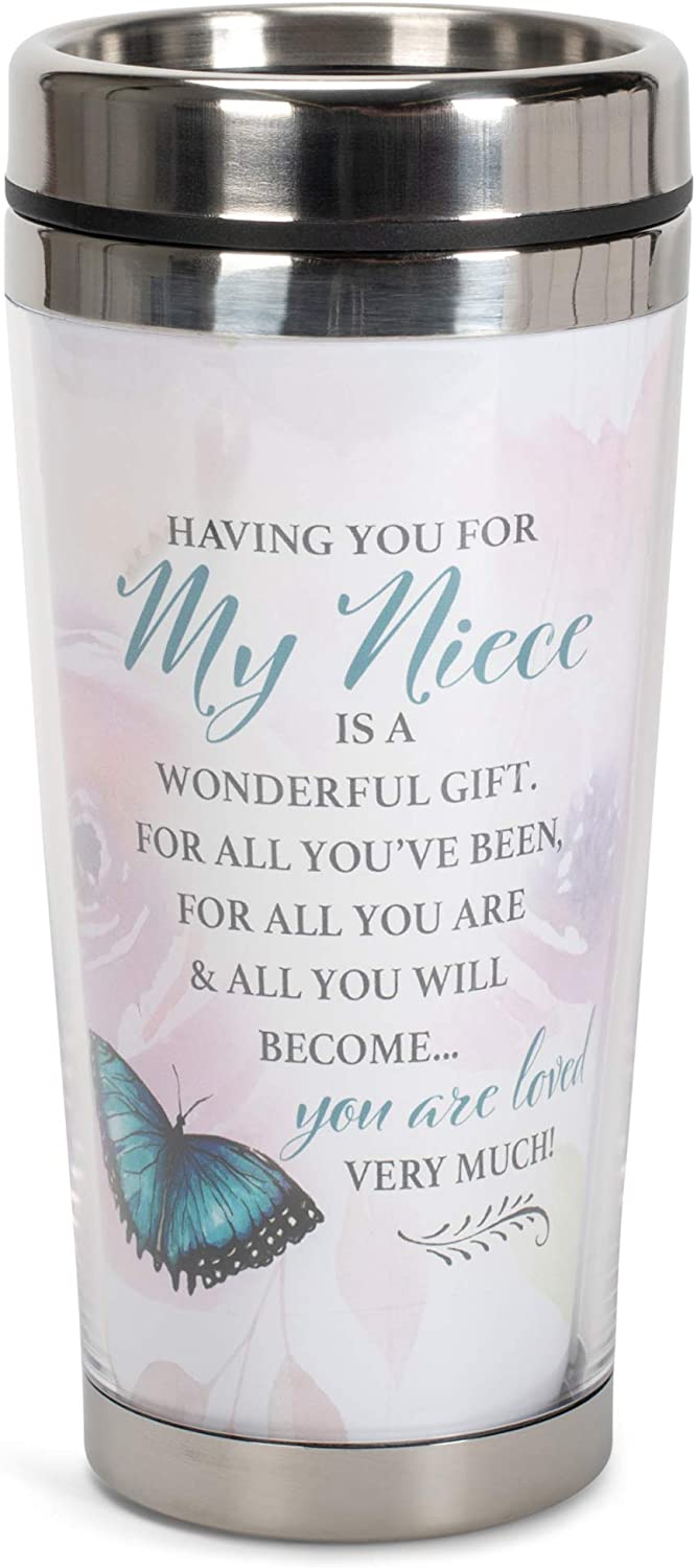 Niece You are Loved 16 Oz Stainless Steel Travel Mug with Lid