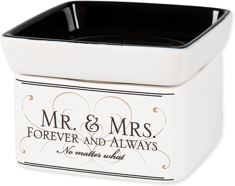 Mr & Mrs Forever and Always Electric 2 in 1 Jar Candle Wax Tart Oil Warmer