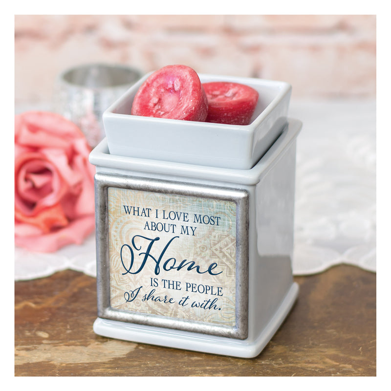 Love Home Share Slate Grey Interchangeable Photo Frame Candle Wax Oil Warmer