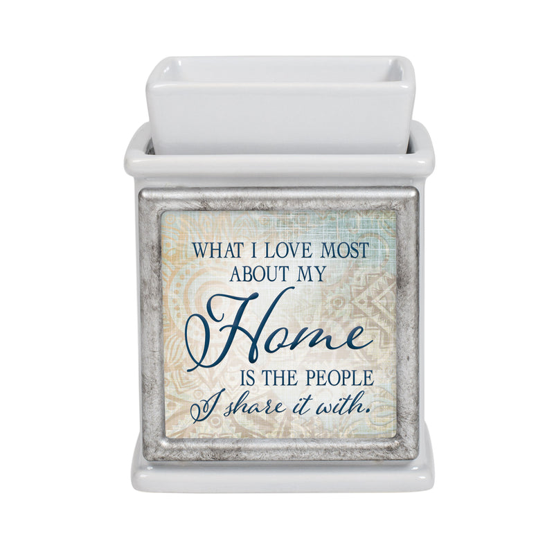 Love Home Share Slate Grey Interchangeable Photo Frame Candle Wax Oil Warmer