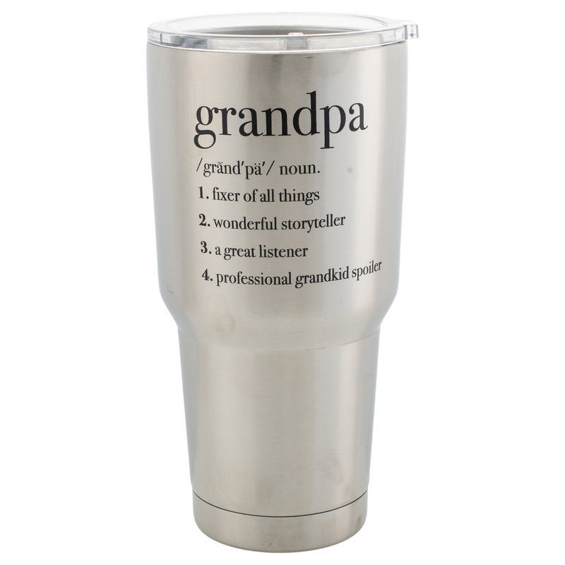 Grandpa Family Definition Jumbo 30 Ounce Stainless Steel Travel Mug with Lid