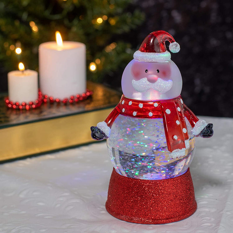 Christmas Santa Figurine 100MM Glitter Snow Globe Decoration