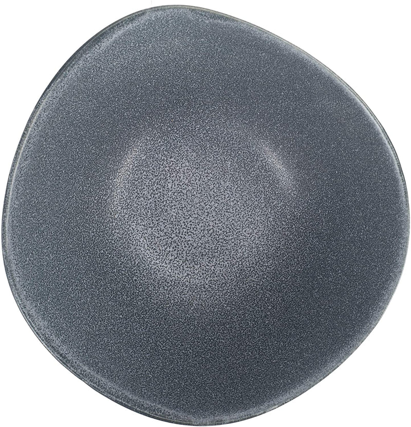 Modern Chic Smooth Ceramic Stoneware Dinnerware Bowls Set of 4 - Charcoal Grey