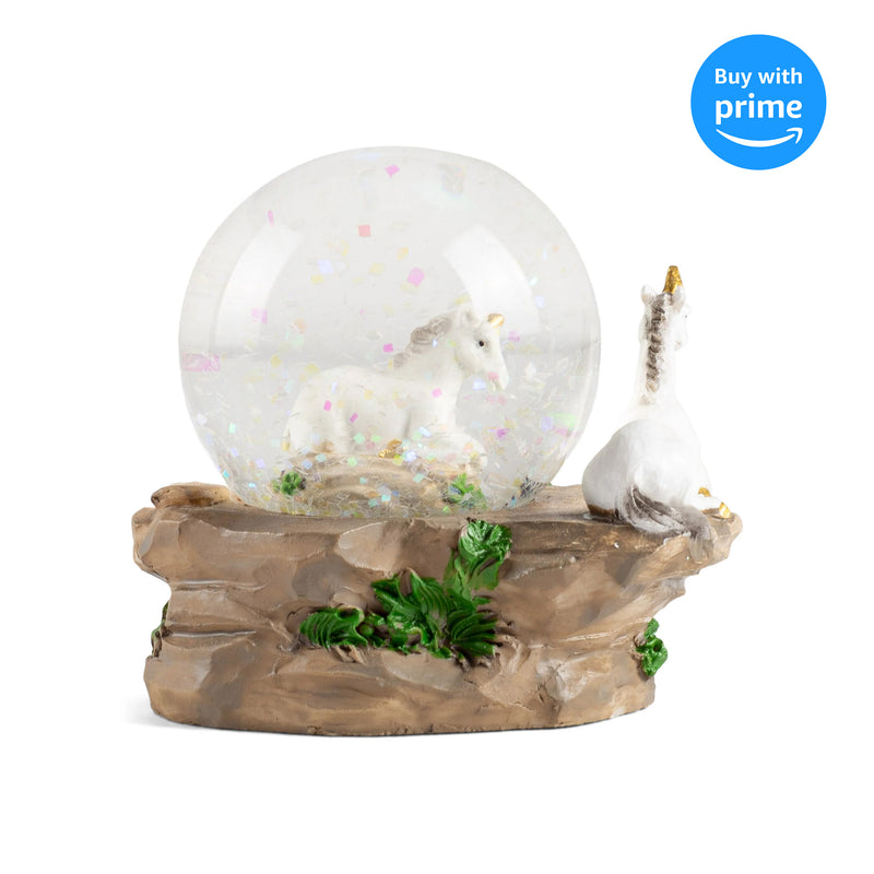 Elanze Designs Pretty Unicorns Figurine 45MM Polyresin Water Globe Decoration