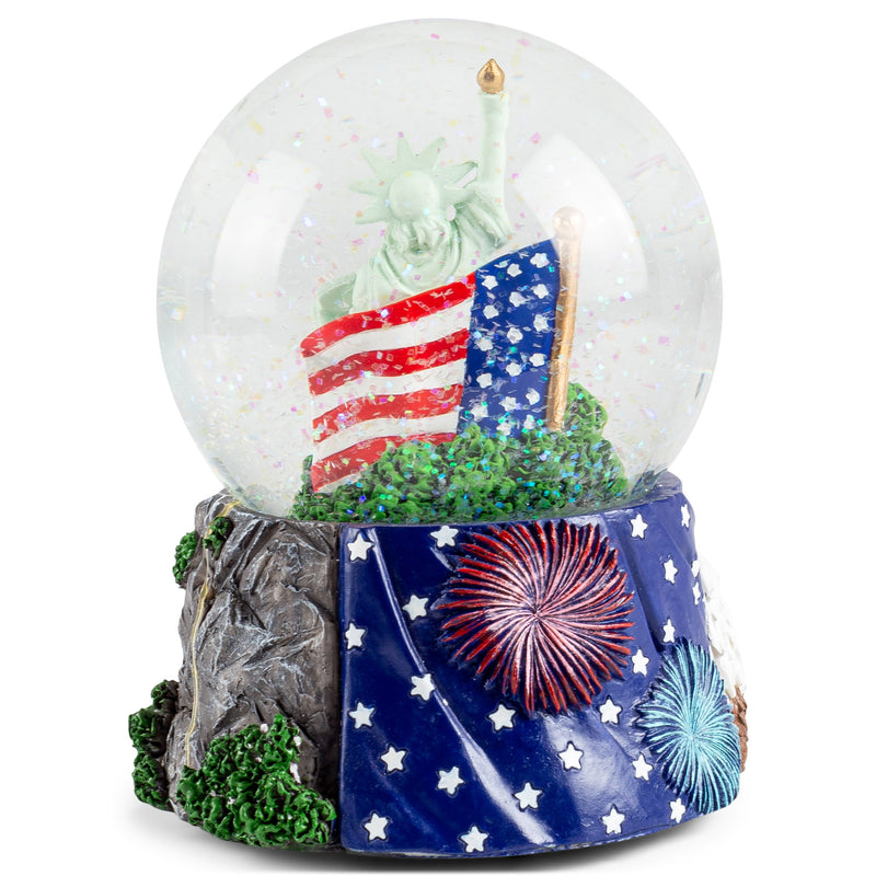 American History Liberty 100MM Water Globe Plays the Tune Star Spangled Banner