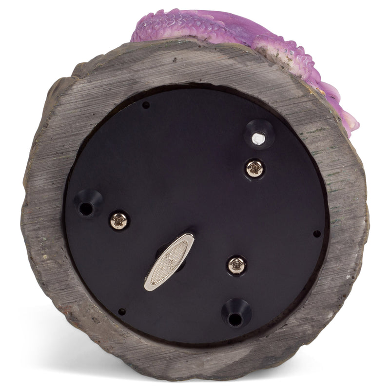 Purple Dragon with Orb on Castle Figurine 100MM Water Globe Plays Tune Impromptu