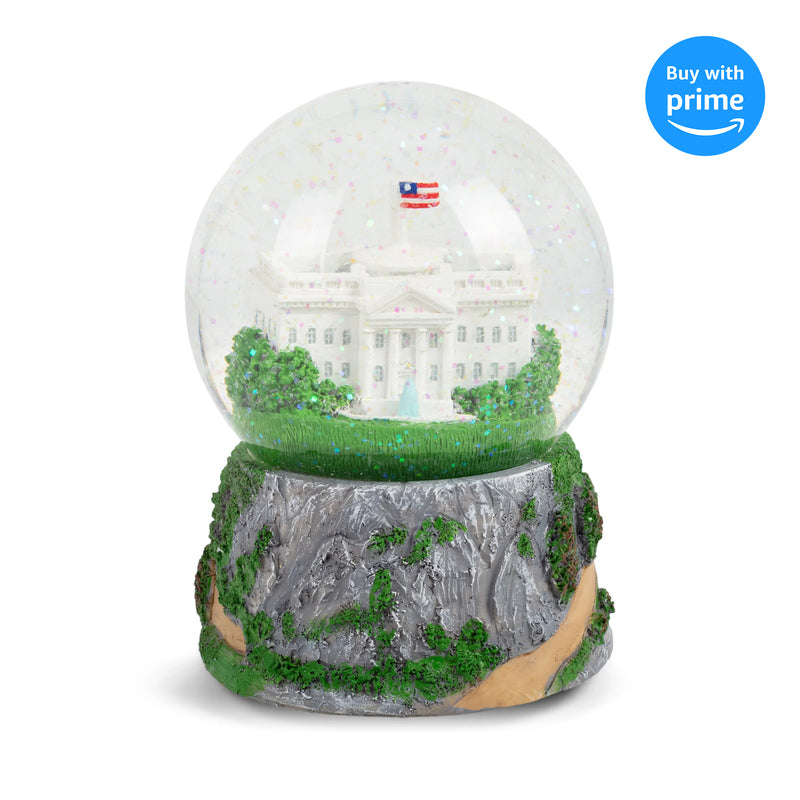 Washington DC Capitol 100mm Resin Glitter Snow Globe Plays Tune Star Spangled Banner