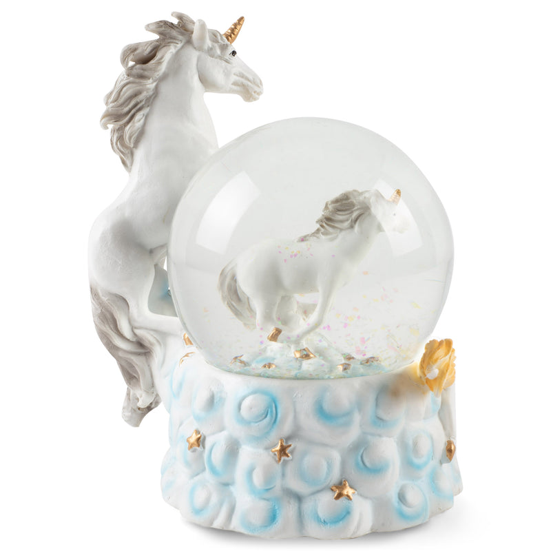 Mystical Unicorns Figurine 100MM Water Globe Plays Tune You Are My Sunshine