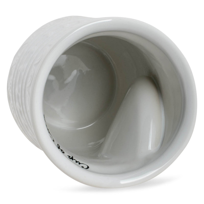 Elanze Designs Cup of Cozy Raw White 14 ounce Ceramic Handwarmer Mugs Set of 4