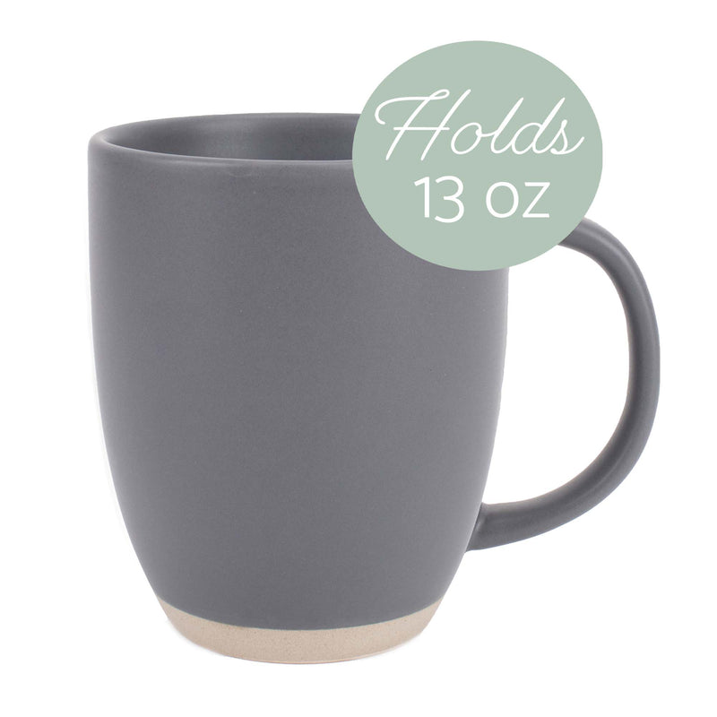 Elanze Designs Raw Clay Bottom Cool Assorted 13 ounce Ceramic Coffee Mugs Set of 4
