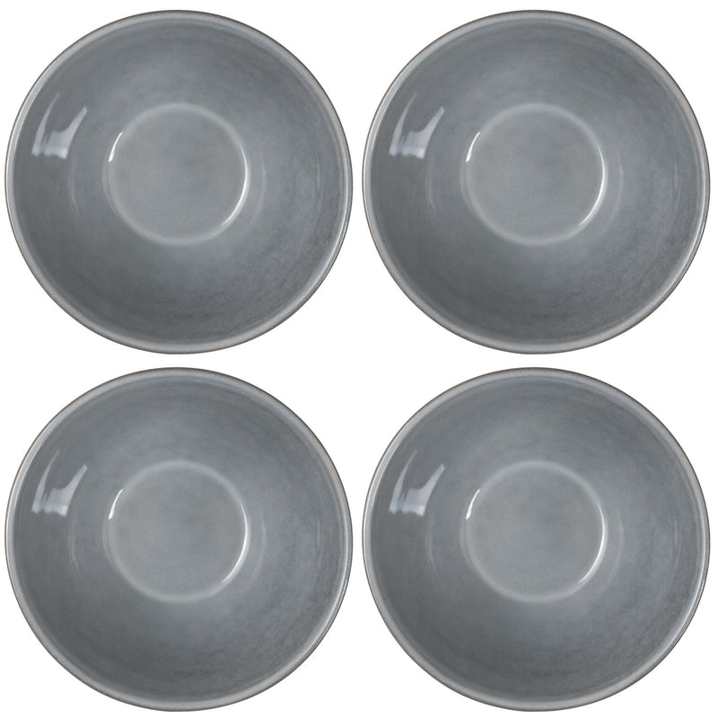 Elanze Designs Slant Side Glossy Ceramic 6.5 inch Contemporary Serving Bowl, Ice Grey