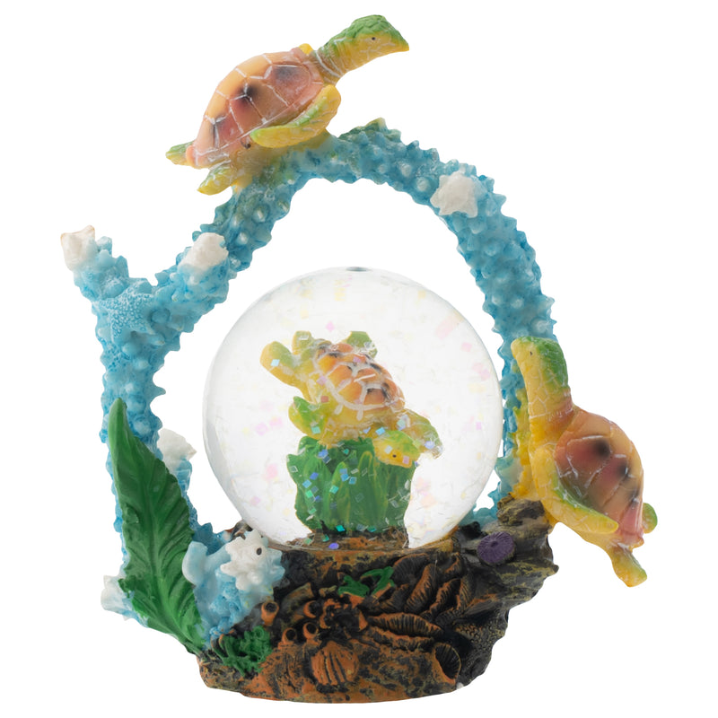 Swimming Sea Turtle Friends Figurine 45MM Glitter Snow Globe Decoration