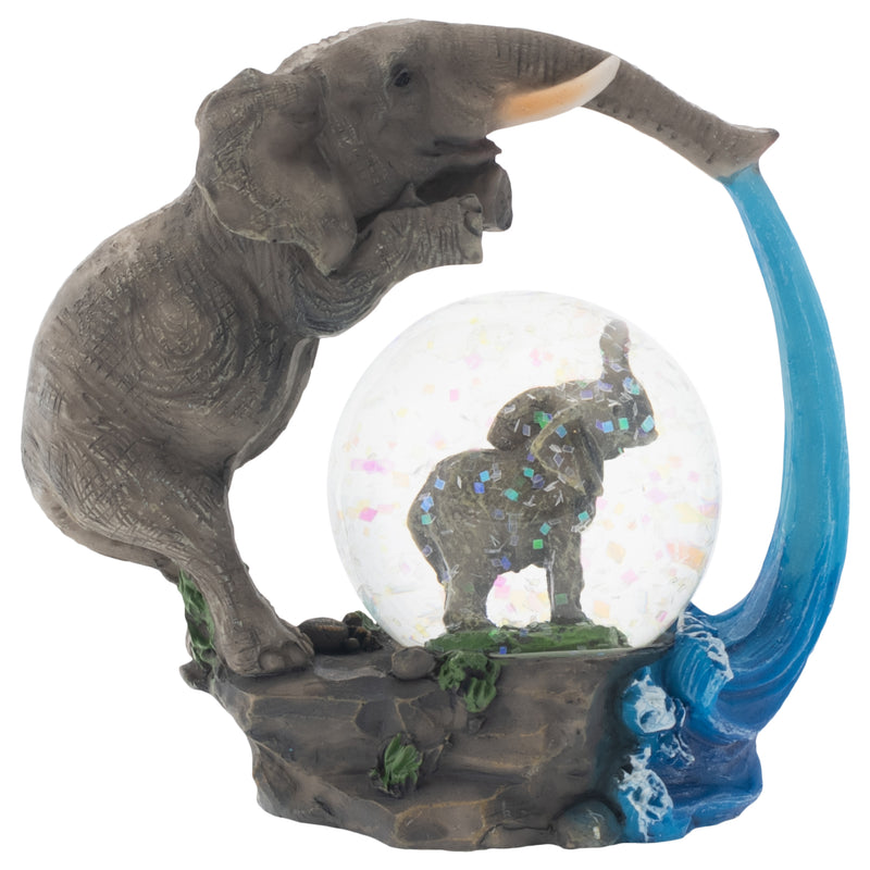 Elephant Bath time Fun Figurine 45MM Glitter Snow Globe Decoration
