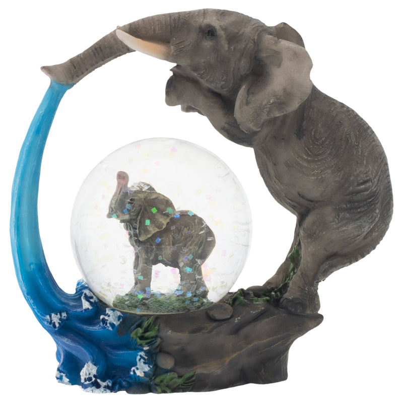 Elephant Bath time Fun Figurine 45MM Glitter Snow Globe Decoration
