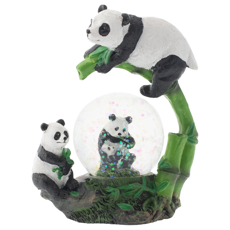 Panda Bear Family Figurine 45MM Glitter Snow Globe Decoration