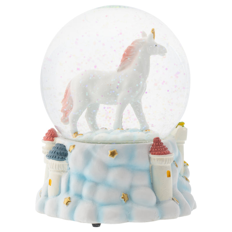 Majestic Unicorn and Dragon 100MM Musical Snow Globe Plays Tune You Are My Sunshine