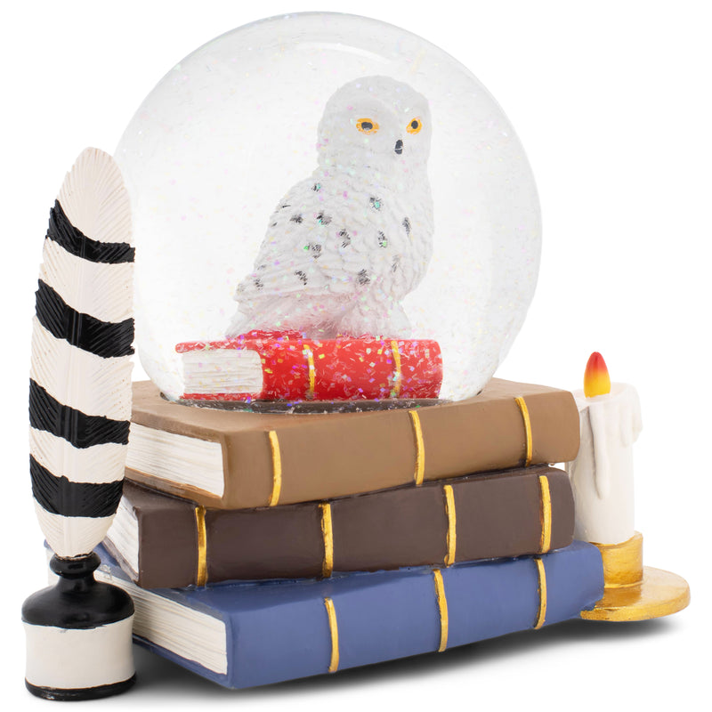 Elanze Designs Snowy White Owl 100MM Musical Snow Globe Plays Tune Fantasie Impromptu