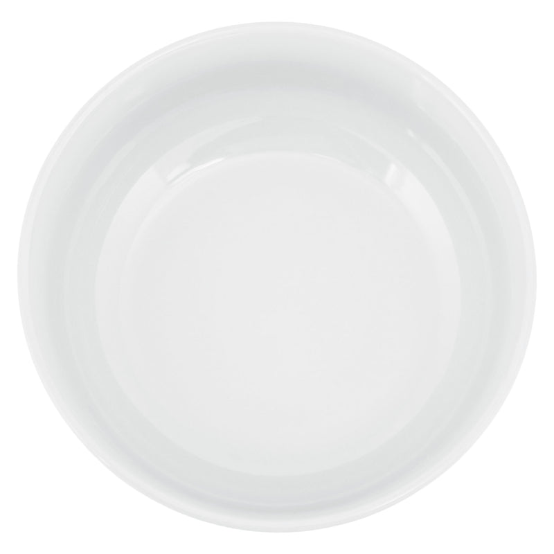 Elanze Designs Bistro Glossy Ceramic 7 inch Cereal Salad Bowls Set of 4, White