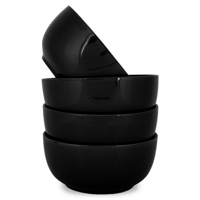 Black 6.5 inch Soup Ceramic Bowl