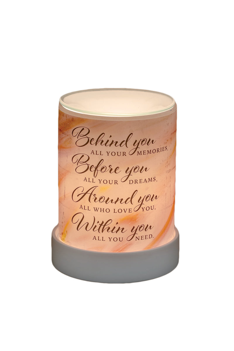 Behind You All Your Memories Frosted Glass Illuminated Scent Warmer