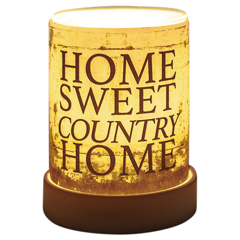 Home Sweet Country Home Frosted Glass Illuminated Scent Warmer