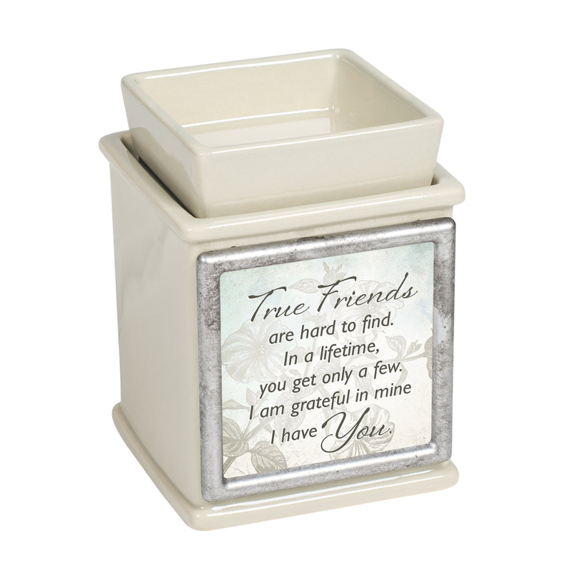 True Friends Are Hard to Find Sand Interchangeable Print Candle Wax and Oil Warmer
