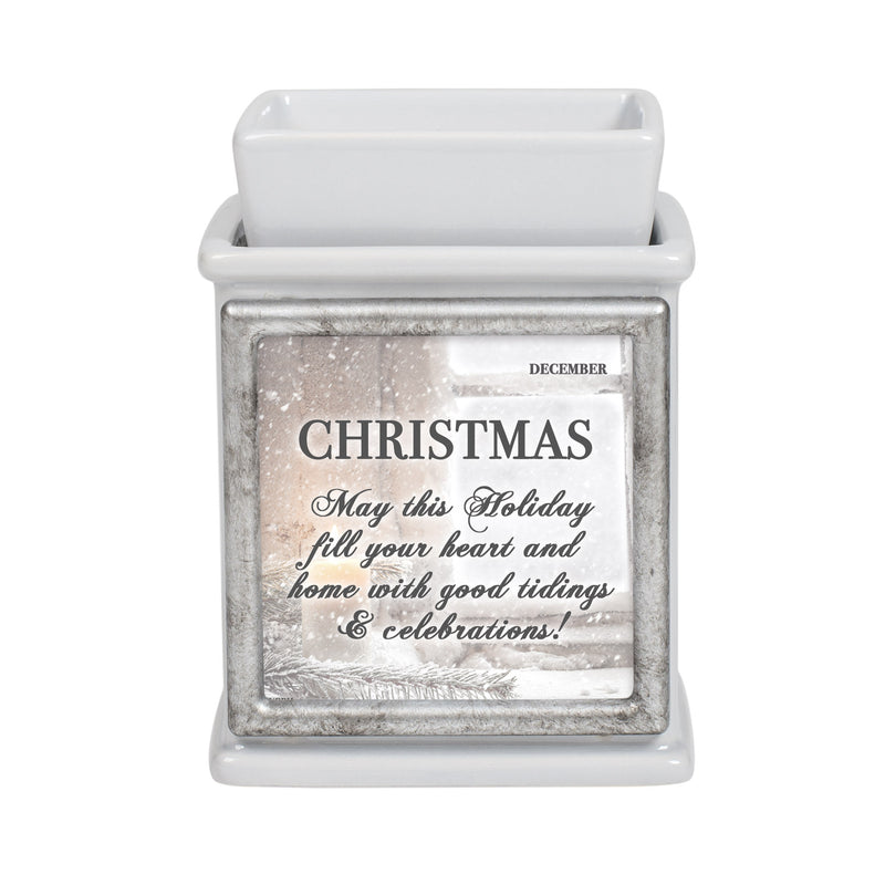 Holidays of the Month Ceramic Slate Grey Interchangeable Photo Frame Candle Wax Oil Warmer