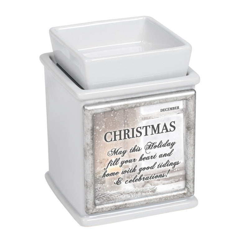 Holidays of the Month Ceramic Slate Grey Interchangeable Photo Frame Candle Wax Oil Warmer