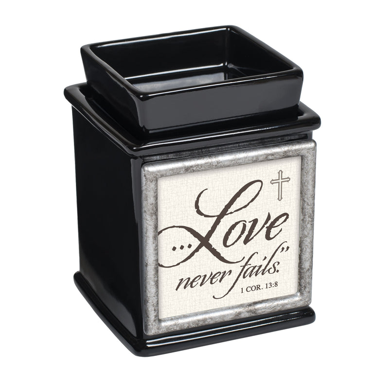Inspirational Interchangeable Photo Frame Ceramic Glossy Black Candle Wax Oil Warmer