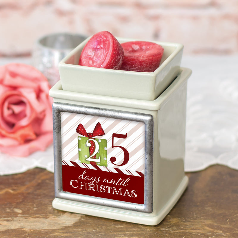 Countdown to Christmas Ceramic Powder Sand Interchangeable Photo Frame Candle Wax Oil Warmer