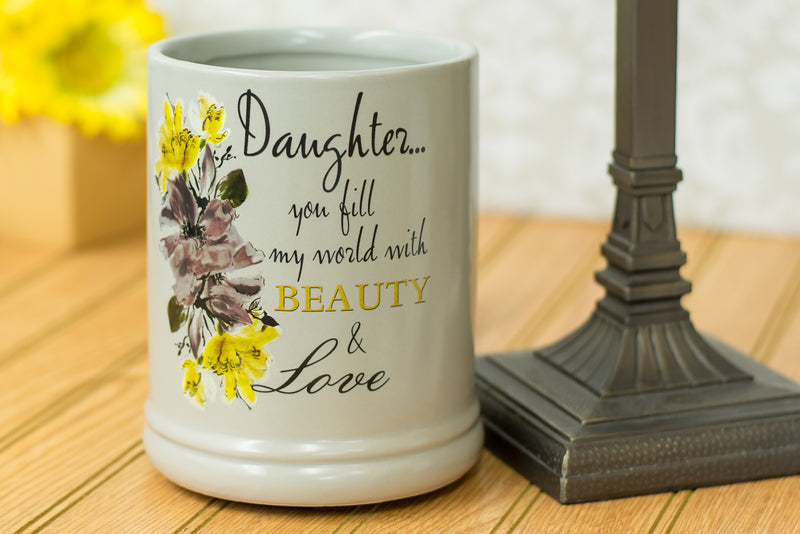 Daughter Beauty & Love Ceramic Stoneware Electric Large Jar Candle Warmer