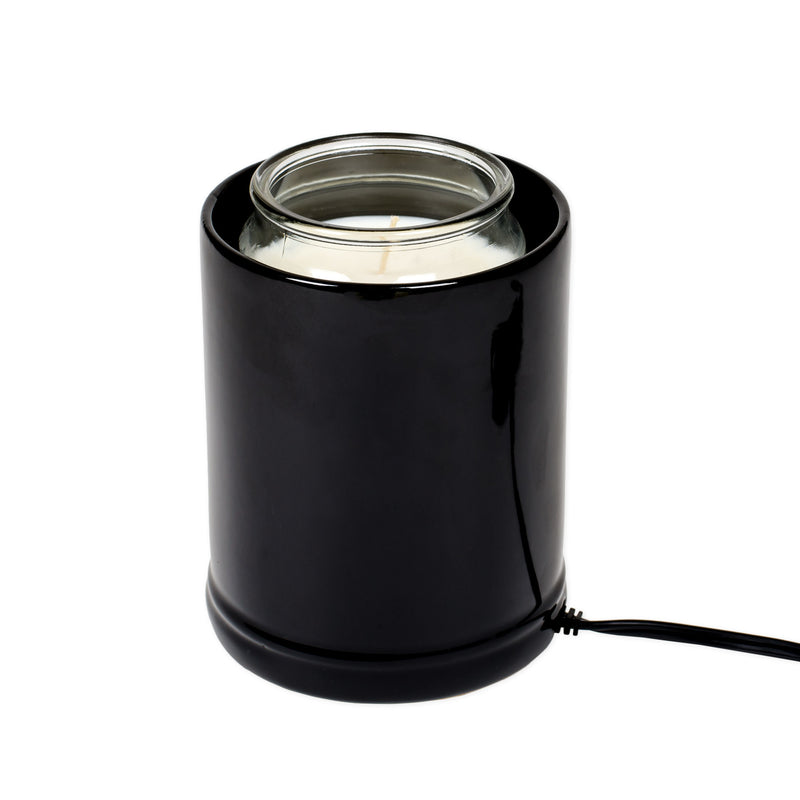 Glossy Black Ceramic Stoneware Electric Jar Candle Warmer