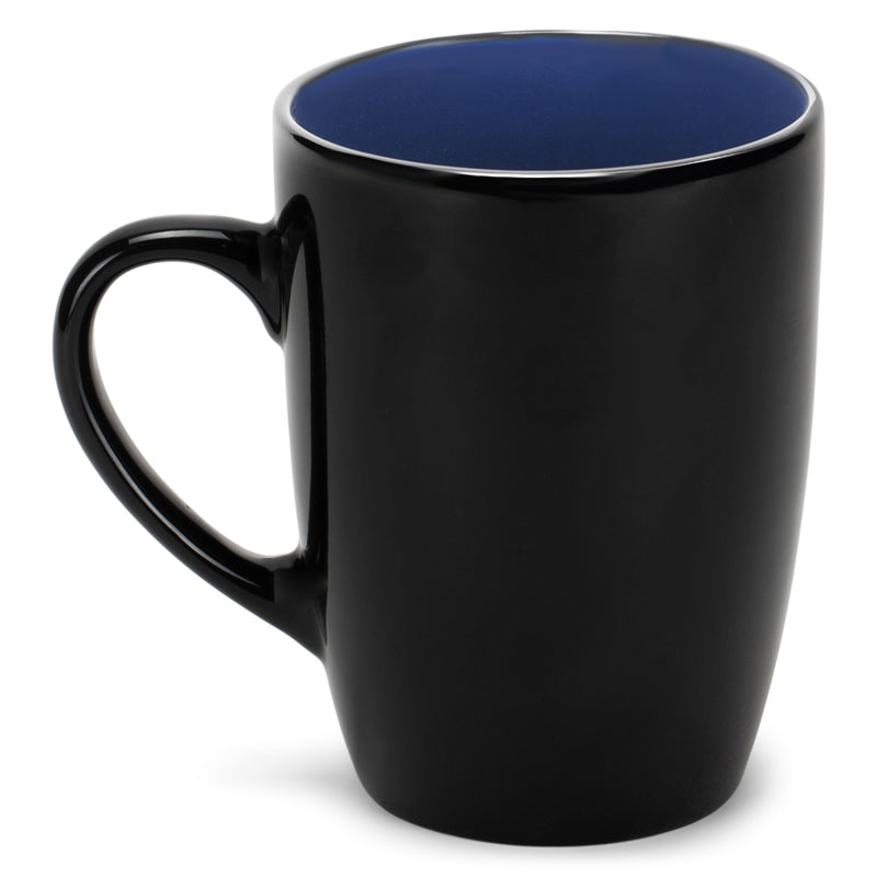 Royal blue and black mug
