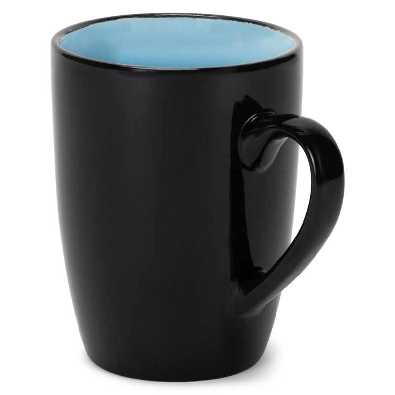Light blue and black mug