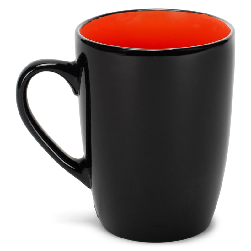 Orange and black mug