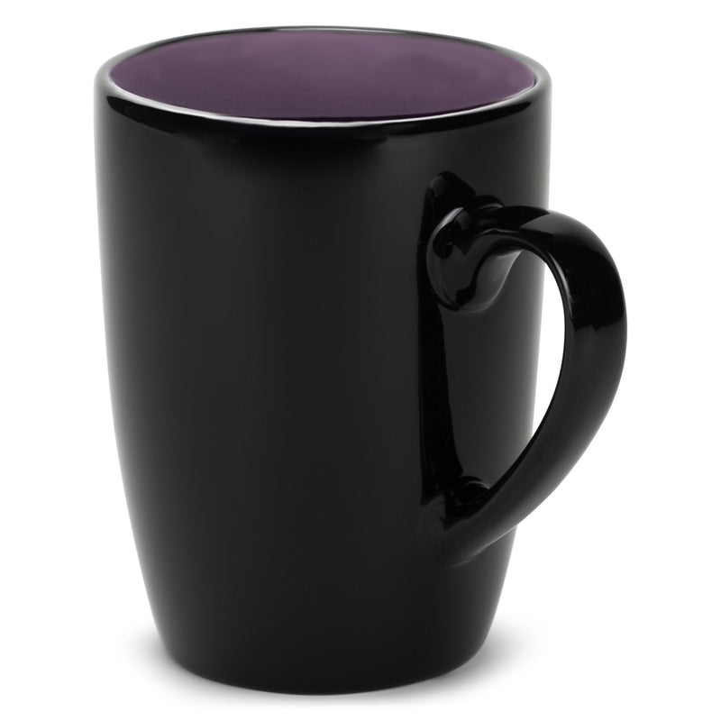 Purple and black mug
