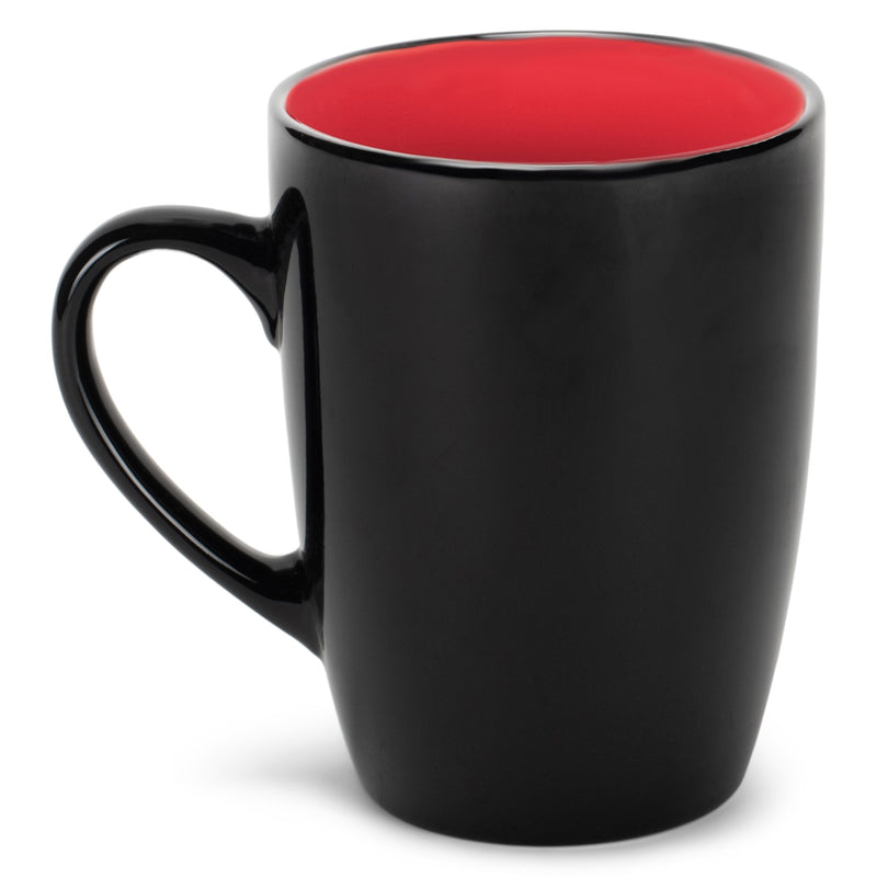 Red and black mug