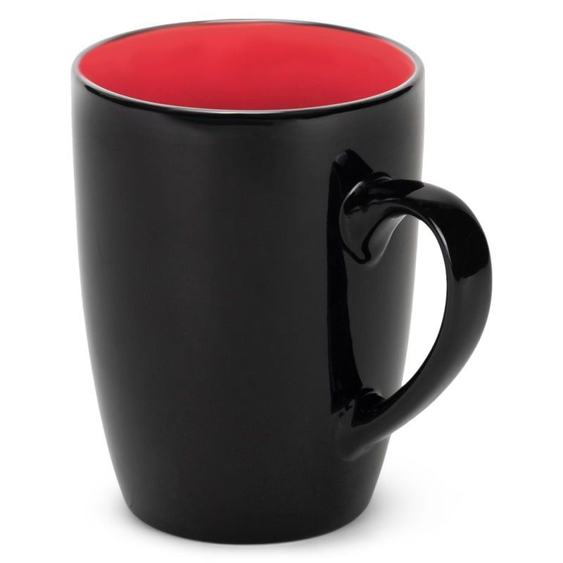 Red and black mug