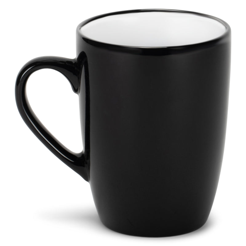 White and black mug