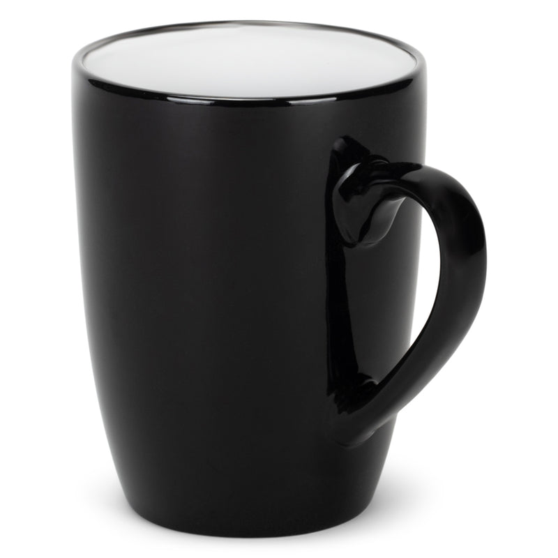White and black mug