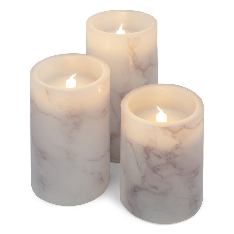 Elanze Designs Cardinals and Angels Red 6 inch Wax Flameless Candles Set of 3