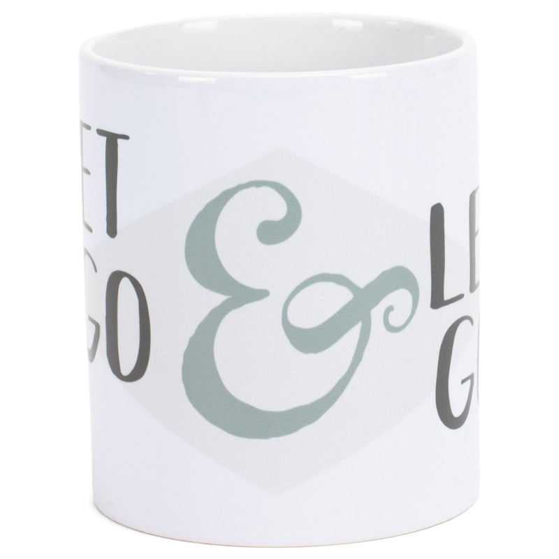 Let Go White 11 Ounce Ceramic Novelty Coffee Mug