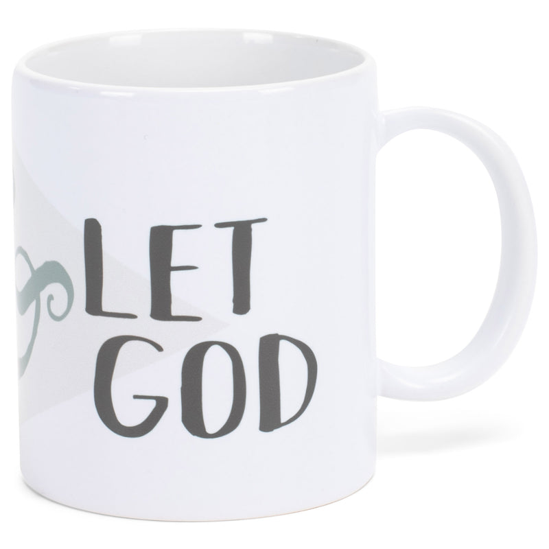 Let Go White 11 Ounce Ceramic Novelty Coffee Mug