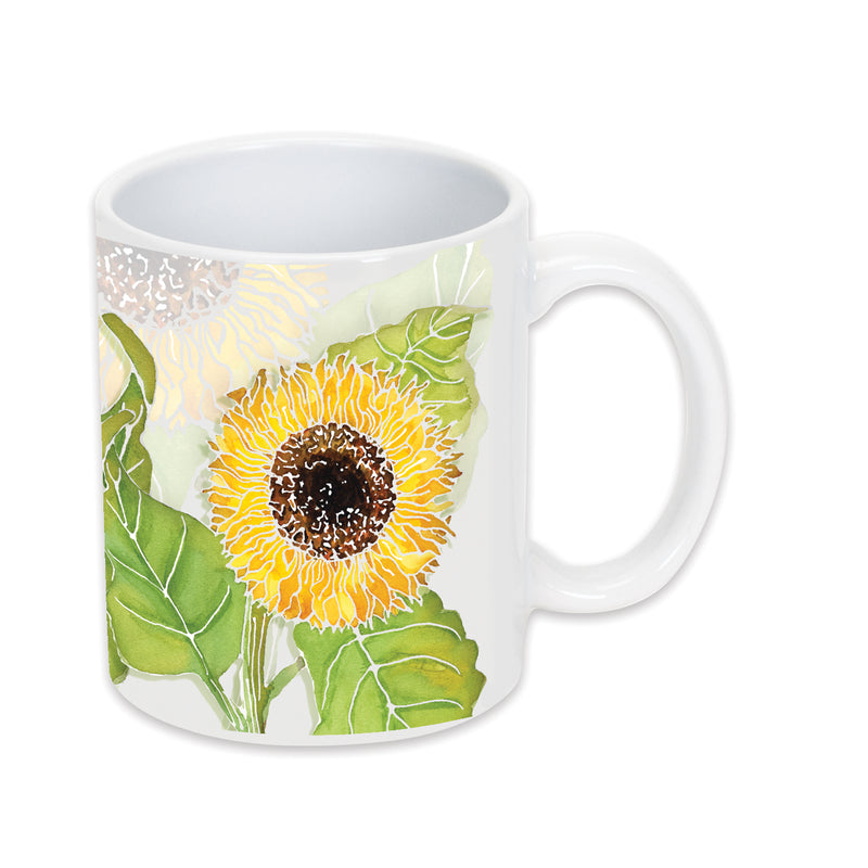 Sunflower mug rear view