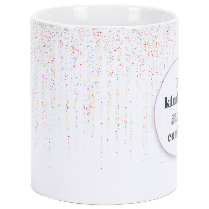 Throw Kidness Like Confetti White 11 Ounce Ceramic Novelty Coffee Mug