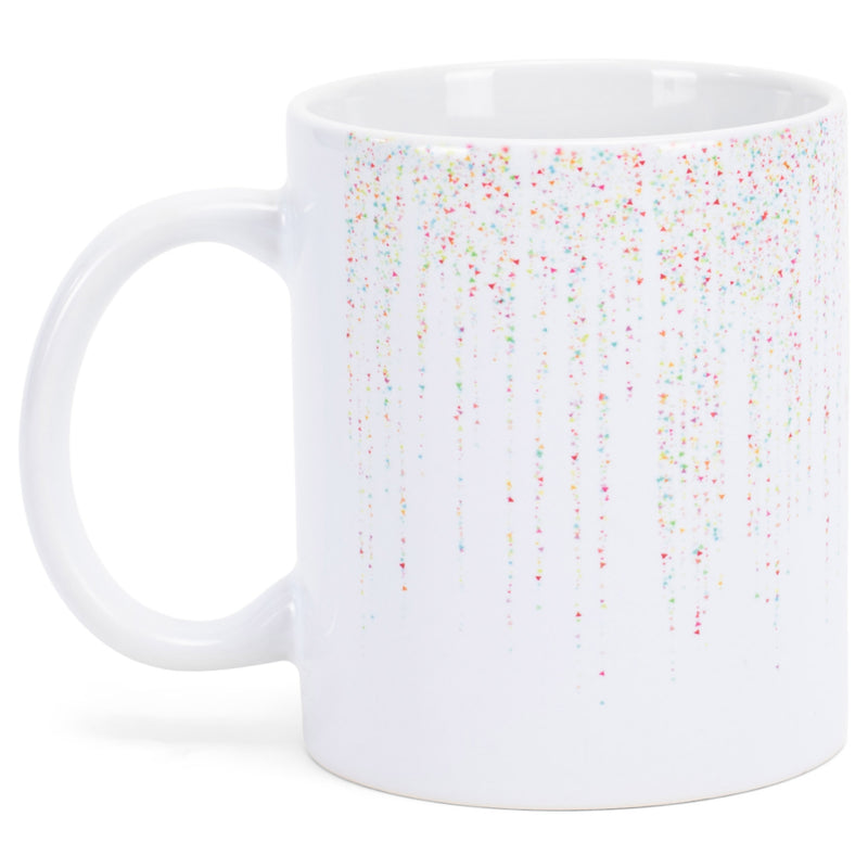 Throw Kidness Like Confetti White 11 Ounce Ceramic Novelty Coffee Mug