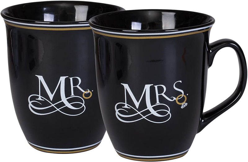 Mr And Mrs Happily Ever After 16 Ounce Ceramic Stoneware Coffee Mug Set