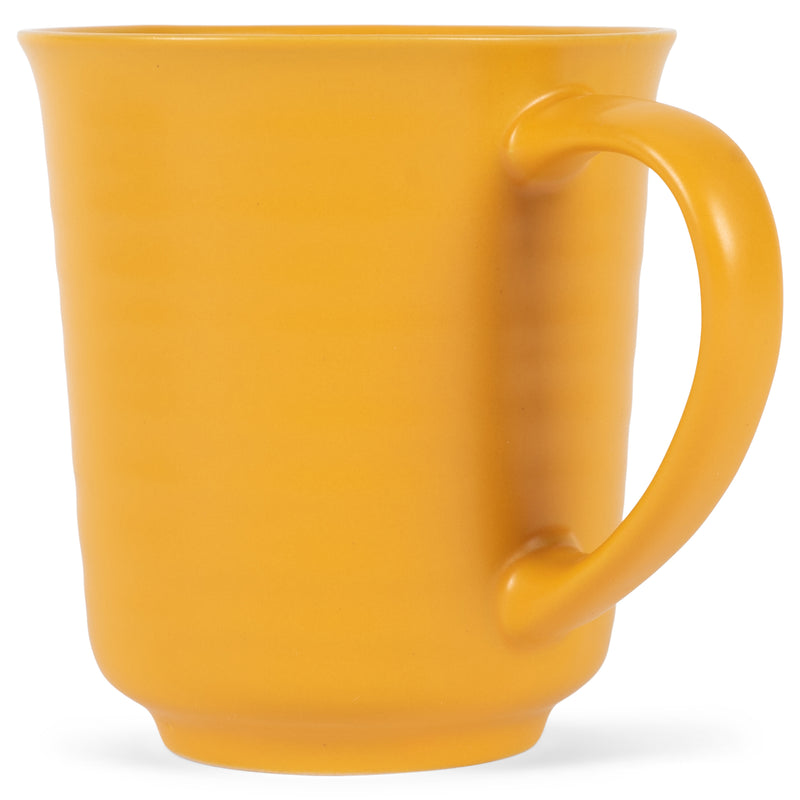 Elanze Designs Goldenrod Yellow Matte Glaze Finish 17 ounce Stoneware Coffee Cup Mugs Set of 4