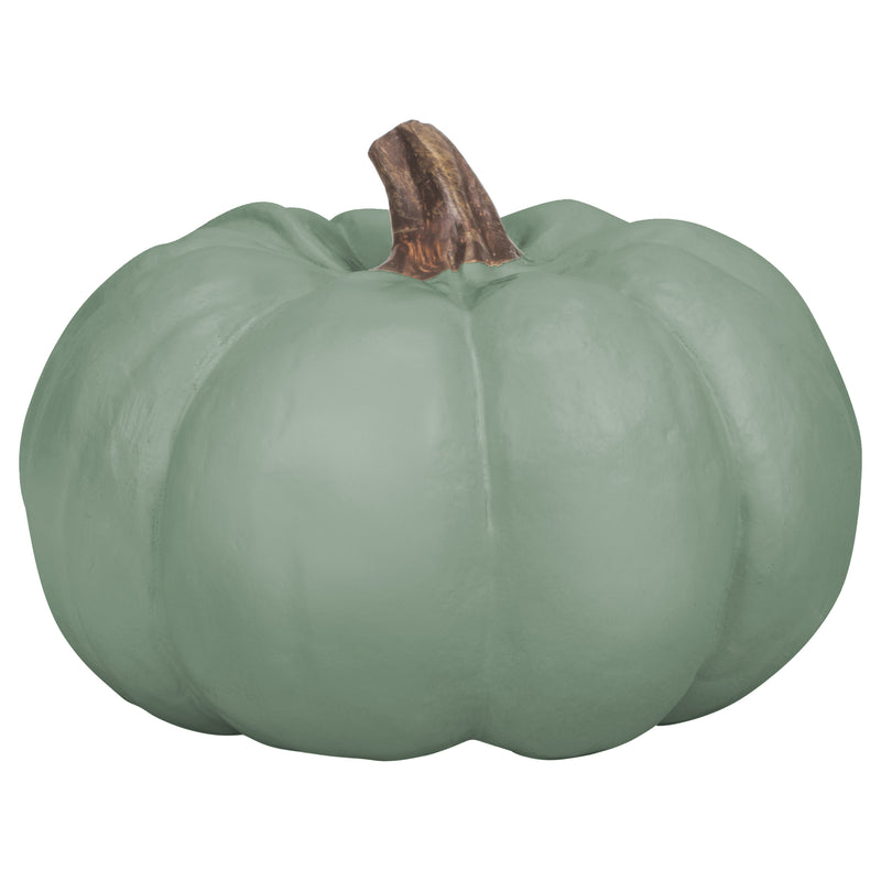Sage Green 6 inch Resin Harvest Decorative Pumpkin