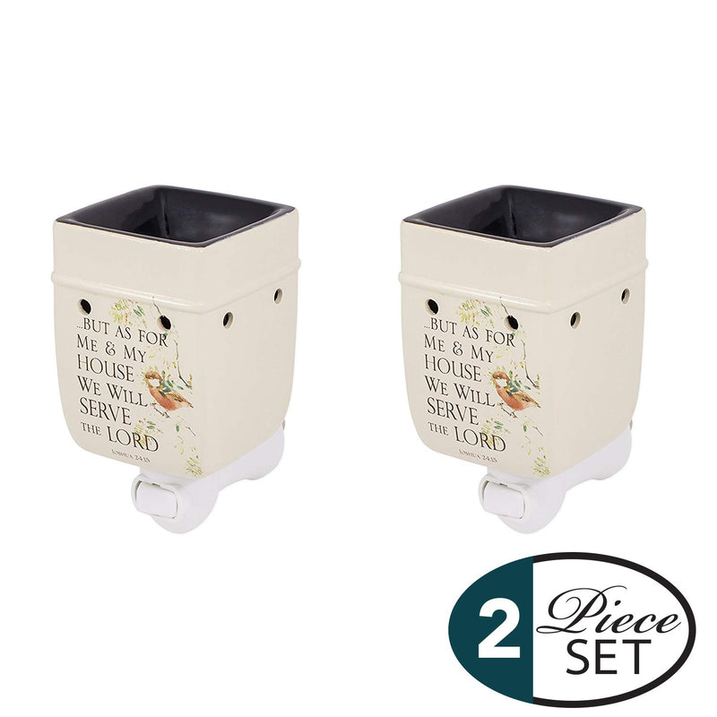 As for Me and My House Ceramic Stone Plug-in Outlet Wax Oil Warmer, 2 Pack